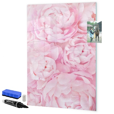 Tablă magnetică de scris Motiv floral cu spațiu pentru fotografii