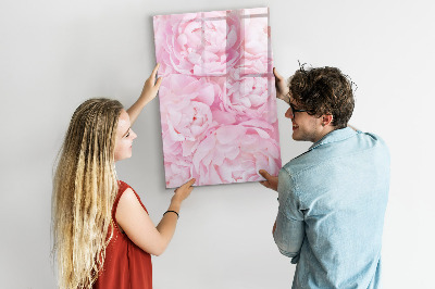 Tablă magnetică de scris Motiv floral cu spațiu pentru fotografii