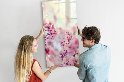Tablă magnetică de scris Motiv floral cu spațiu pentru fotografii