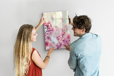 Tablă magnetică de scris Motiv floral cu spațiu pentru fotografii