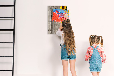 Tablă cu marker Planșă creativă cu flori și fotografii