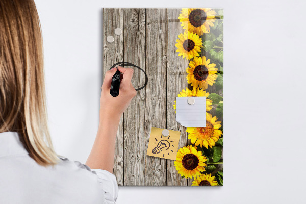 Tablă cu marker Planșă creativă cu flori și fotografii