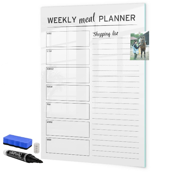 Tablă magnetică de scris Planificator de mese pentru fiecare săptămână