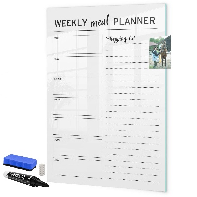 Tablă magnetică de scris Planificator de mese pentru fiecare săptămână
