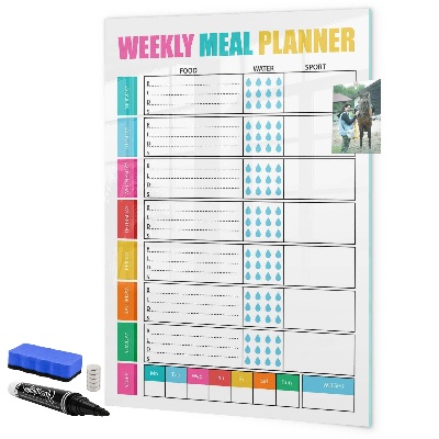 Tablă magnetică de scris Planificator de mese pentru fiecare săptămână