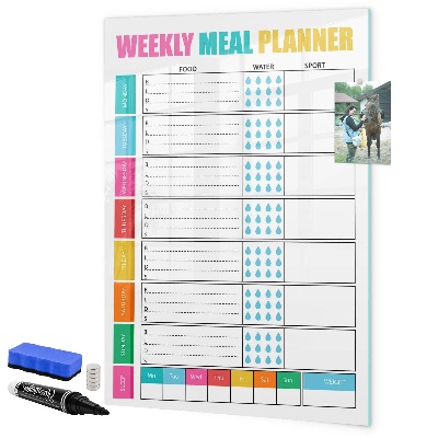 Tablă magnetică de scris Planificator de mese pentru fiecare săptămână