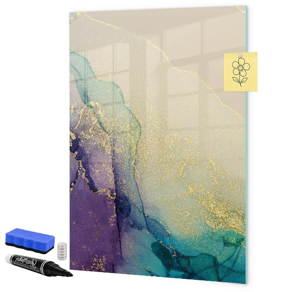 Tablă magnetică de scris Amintiri colorate pe o placă de plută