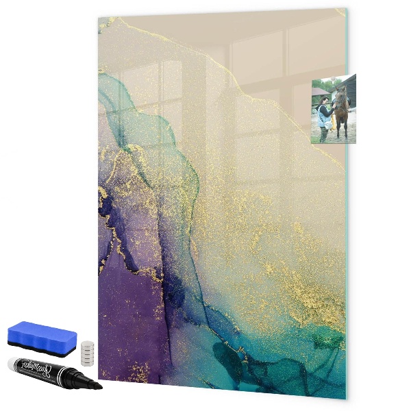 Tablă magnetică de scris Amintiri colorate pe o placă de plută