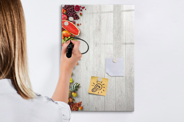 Tablă cu marker Tablă creativă cu fructe și fotografii