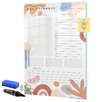 Tablă cu marker Planificator zilnic cu spațiu pentru fotografii