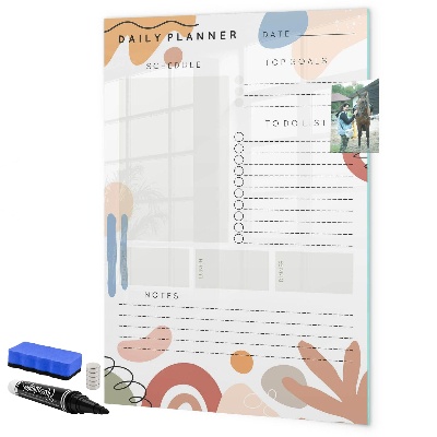 Tablă cu marker Planificator zilnic cu spațiu pentru fotografii