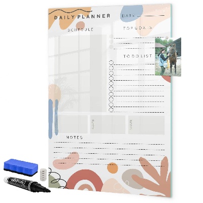 Tablă cu marker Planificator zilnic cu spațiu pentru fotografii