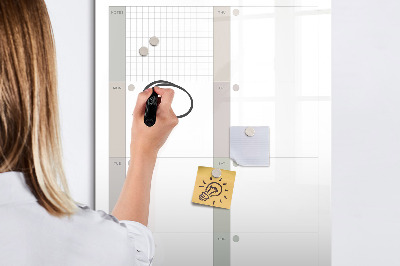 Tablă magnetică de scris Plan săptămânal cu spațiu pentru fotografii