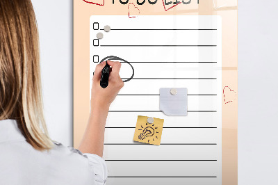 Tablă cu marker Listă de activități cu spațiu pentru fotografii