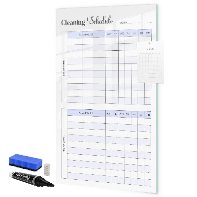 Tablă cu marker Program lunar de curățenie