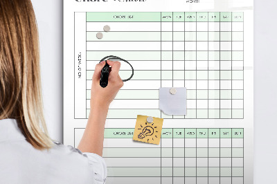 Tablă magnetică de scris Planificator de treburi casnice pentru familie