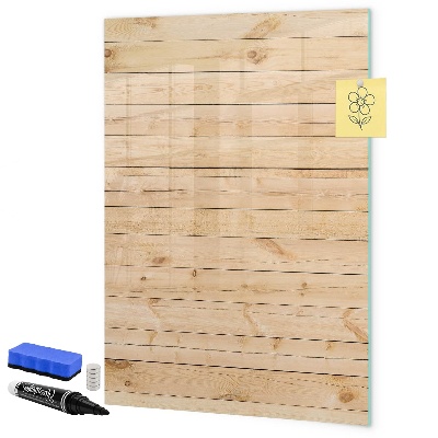 Tablă magnetică de scris Tablă de notițe pe un fundal de lemn