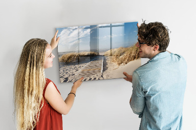 Tablă magnetică de scris Plajă, amintiri și creativitate în fotografii