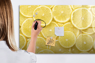 Tablă magnetică de scris Motiv de lămâie cu fotografii și accesorii