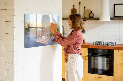 Tablă cu marker Plajă și amintiri în fotografii