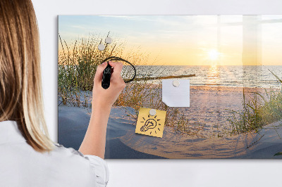 Tablă cu marker Plajă și amintiri în fotografii