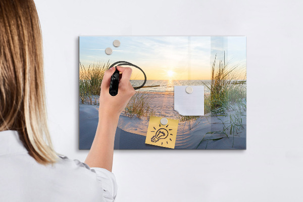 Tablă cu marker Plajă și amintiri în fotografii