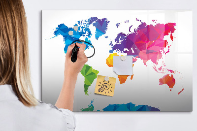 Tablă cu marker O hartă colorată pentru fotografii și notițe