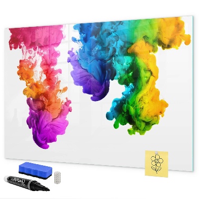 Tablă magnetică de scris Nori colorați cu fotografii personale