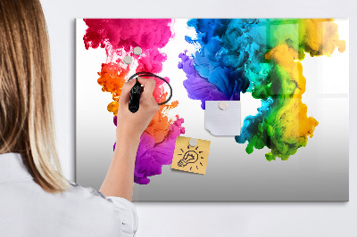 Tablă magnetică de scris Nori colorați cu fotografii personale