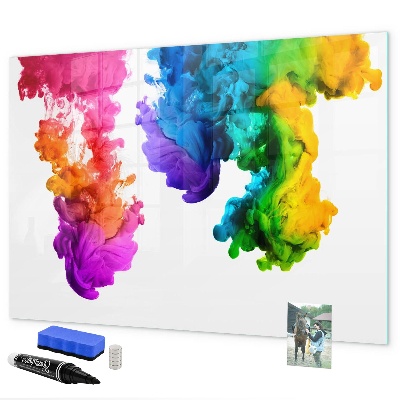 Tablă magnetică de scris Nori colorați cu fotografii personale
