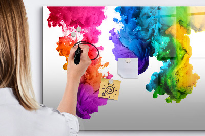 Tablă magnetică de scris Nori colorați cu fotografii personale