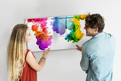Tablă magnetică de scris Nori colorați cu fotografii personale