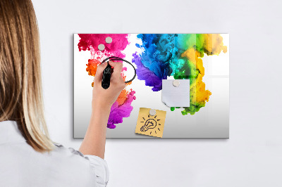 Tablă magnetică de scris Nori colorați cu fotografii personale