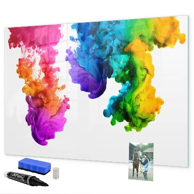 Tablă magnetică de scris Nori colorați cu fotografii personale