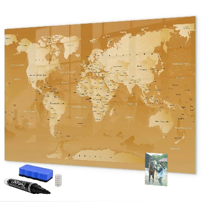 Tablă magnetică de scris Planificator de hărți interactiv cu fotografii