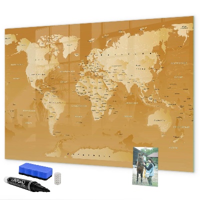 Tablă magnetică de scris Planificator de hărți interactiv cu fotografii
