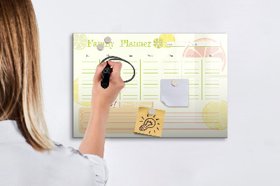 Tablă cu marker Planificator de familie cu spațiu pentru fotografii