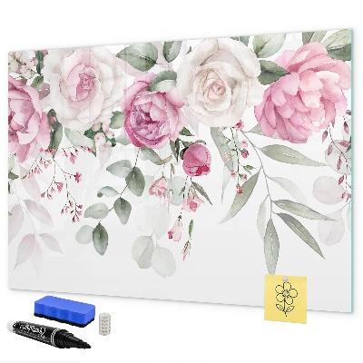 Tablă magnetică de scris Panou floral pentru fotografii și notițe