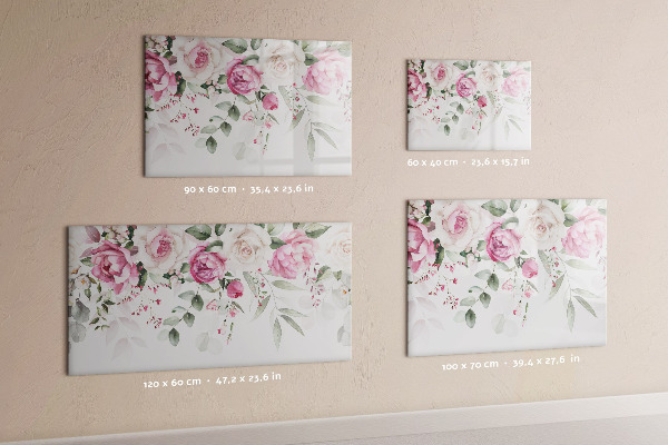 Tablă magnetică de scris Panou floral pentru fotografii și notițe
