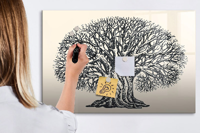 Tablă cu marker Un copac al amintirilor cu loc pentru fotografii