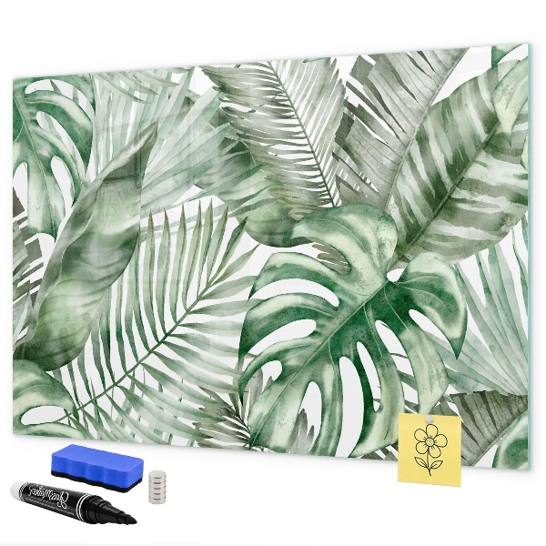 Tablă magnetică de scris Poster verde cu fotografii și accesorii