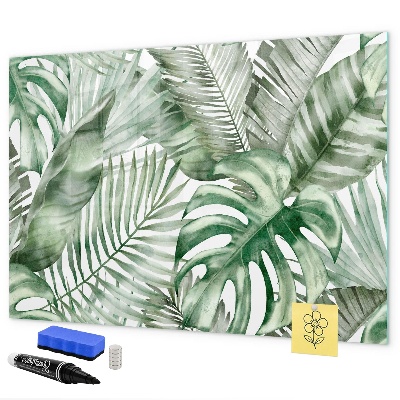 Tablă magnetică de scris Poster verde cu fotografii și accesorii