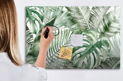 Tablă magnetică de scris Poster verde cu fotografii și accesorii