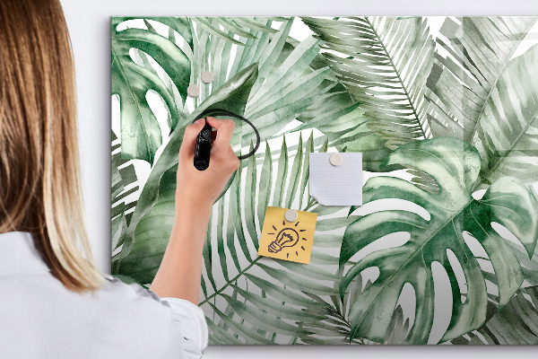 Tablă magnetică de scris Poster verde cu fotografii și accesorii