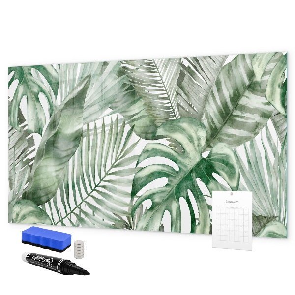 Tablă magnetică de scris Poster verde cu fotografii și accesorii