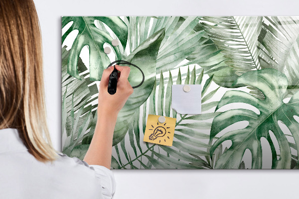 Tablă magnetică de scris Poster verde cu fotografii și accesorii
