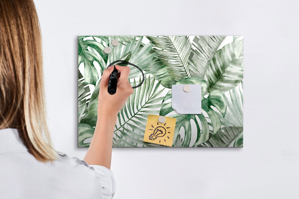 Tablă magnetică de scris Poster verde cu fotografii și accesorii