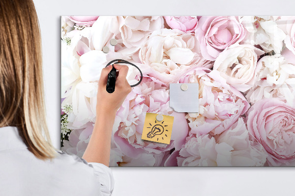 Tablă cu marker Tablă florală pentru notițe și fotografii