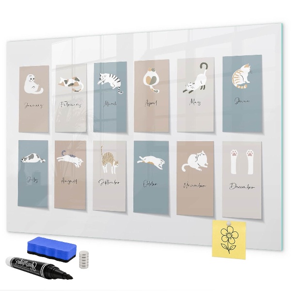 Tablă magnetică de scris Un calendar creativ pentru fiecare anotimp