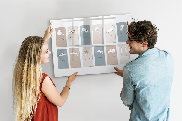 Tablă magnetică de scris Un calendar creativ pentru fiecare anotimp